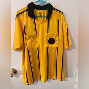 Score Official USSF Pro Raglan Yellow Stripe Soccer Referee Shirt Unisex Large